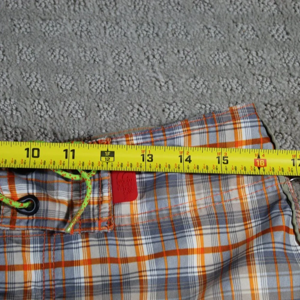 North Face Men's Size 32 Orange and Grey Swim Trunks